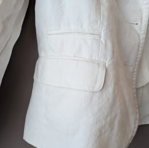 J. Crew White Linen School Boy Blazer 6 - Picture 5 of 13